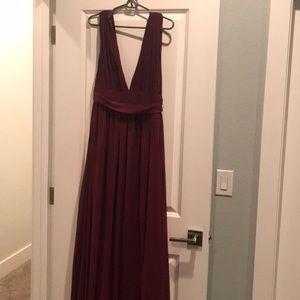 Burgundy Heavenly Hues Long Formal Dress